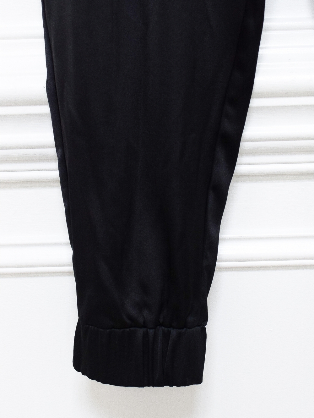 Spanx The Perfect Pant Satin Joggers Tapered High Rise Black Size XL Work Lounge - Picture 4 of 9